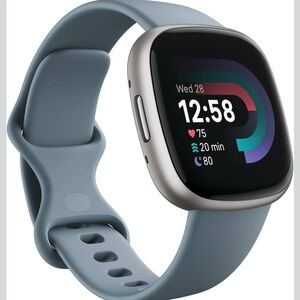 Fitbit Smartwatch - Silver and Ocean Blue